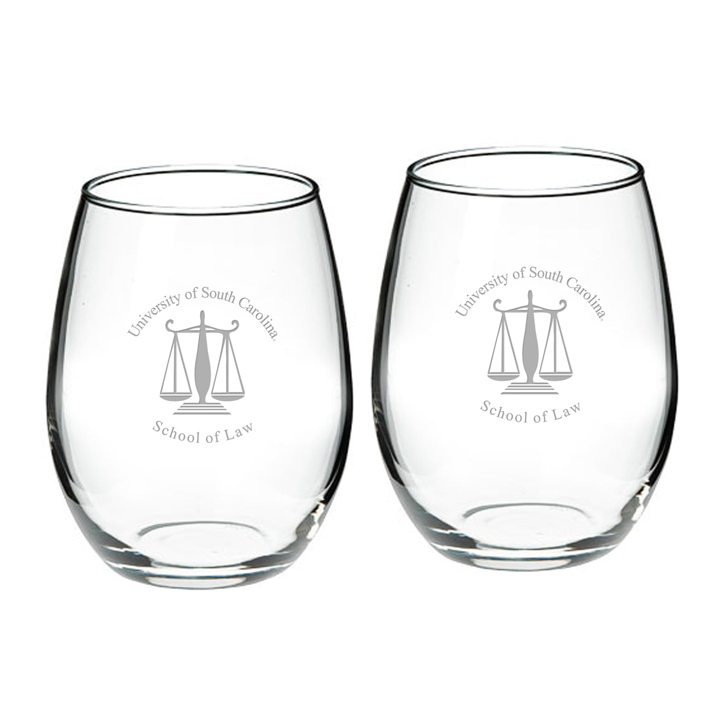 South Carolina Gamecocks 21oz. Two-Piece Stemless Wine Glass Set