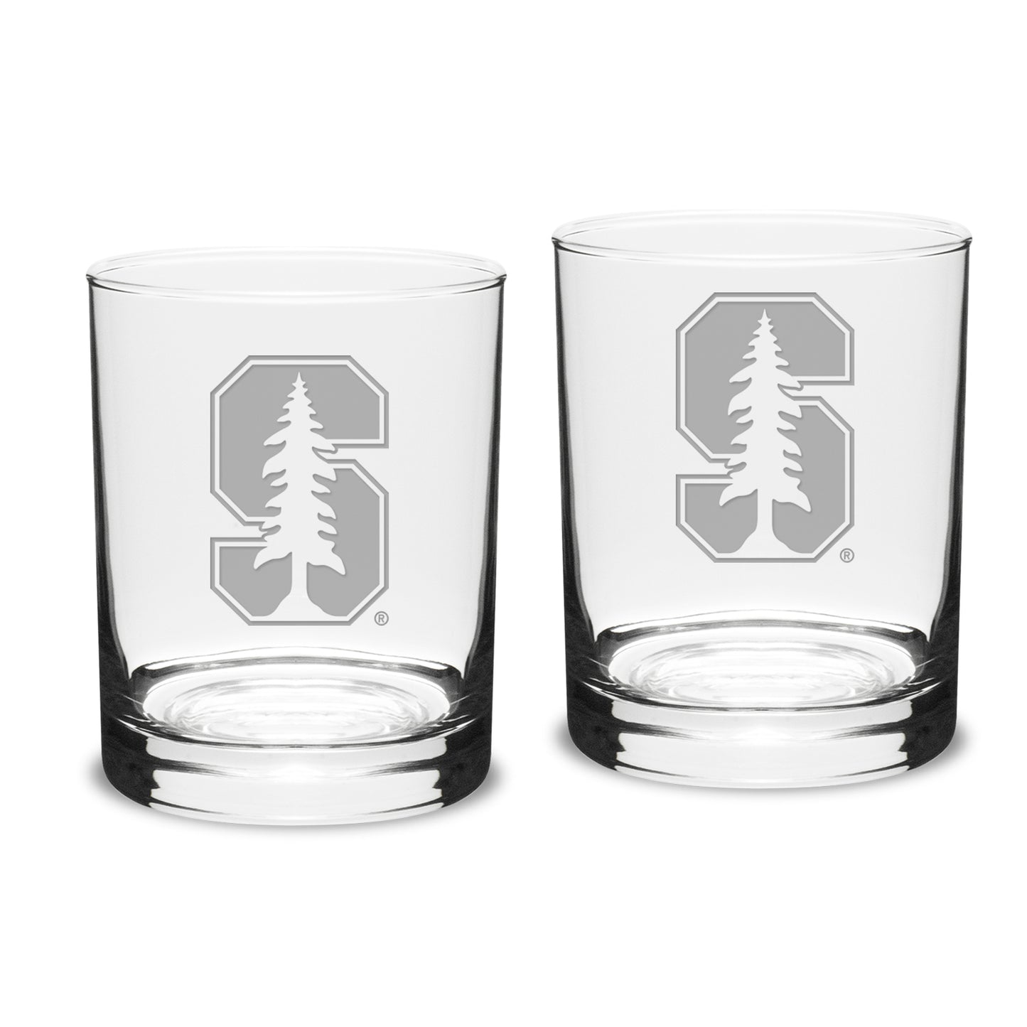 Stanford Cardinal 14oz. Two-Piece Classic Double Old-Fashioned Glass Set