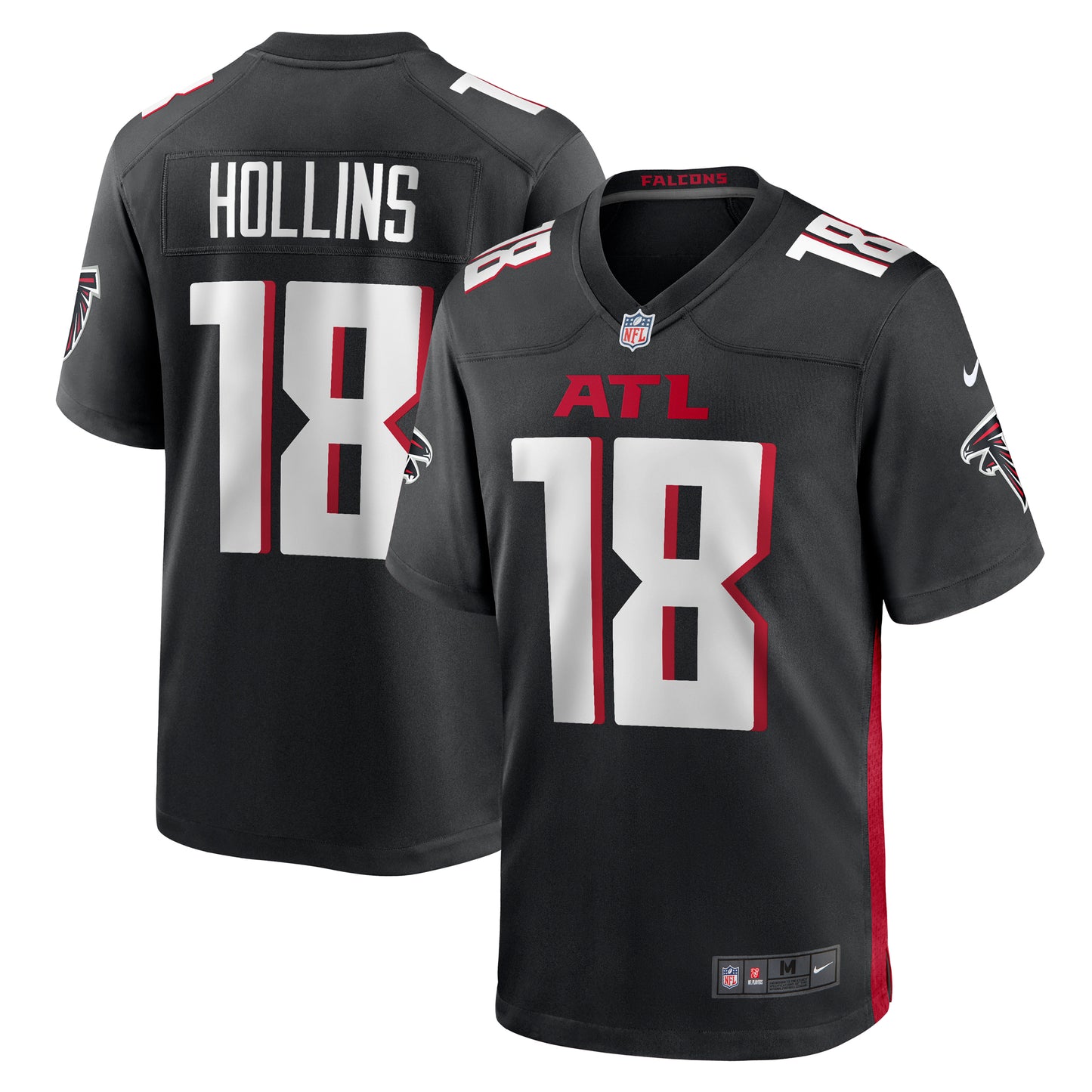 Men's Nike Mack Hollins Black Atlanta Falcons Game Player Jersey