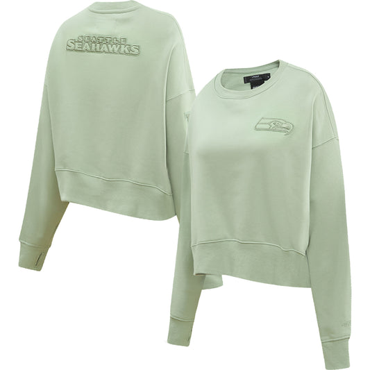 Women's Pro Standard  Light Green Seattle Seahawks Neutral Pullover Sweatshirt