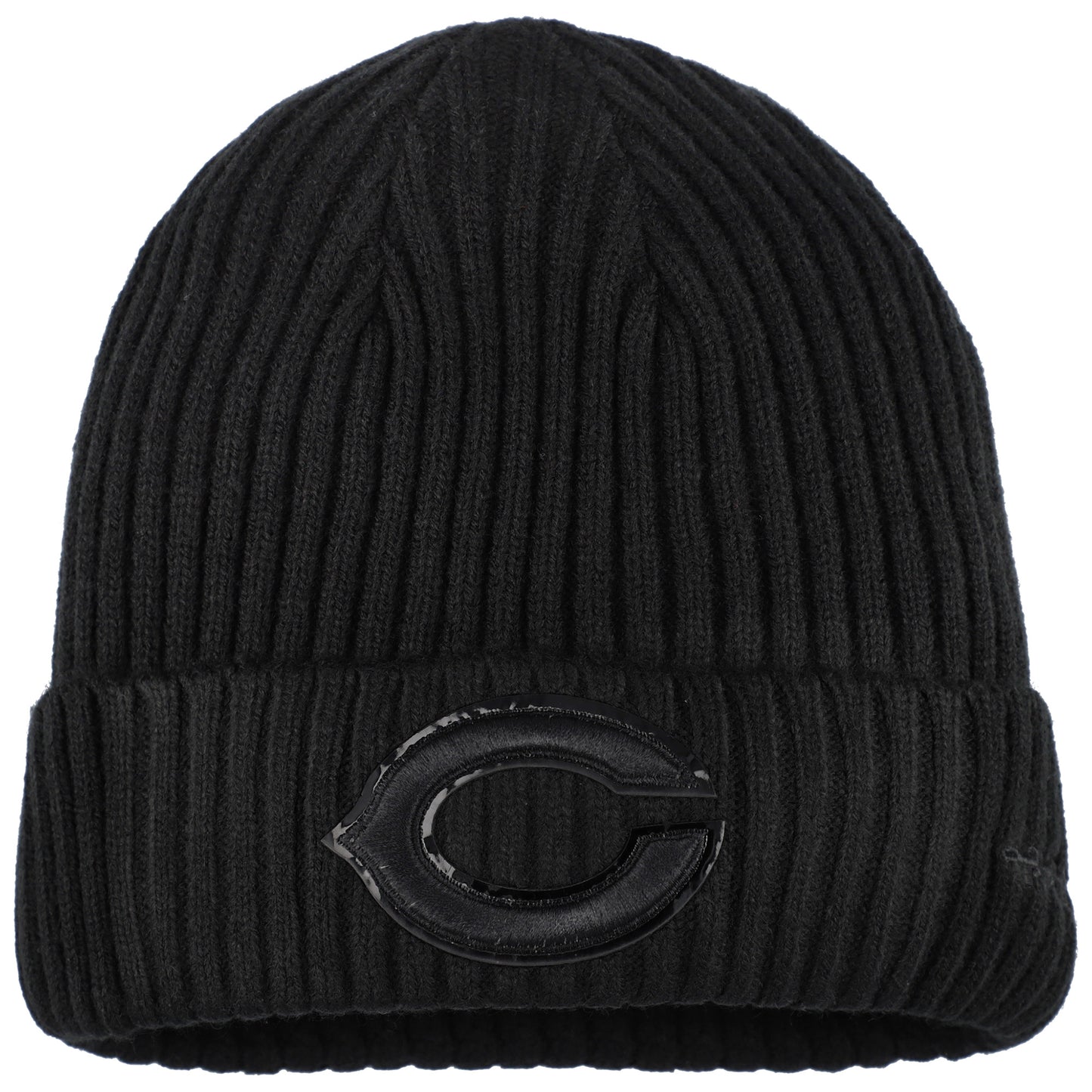 Men's Pro Standard Chicago Bears Triple Black Cuffed Knit Hat