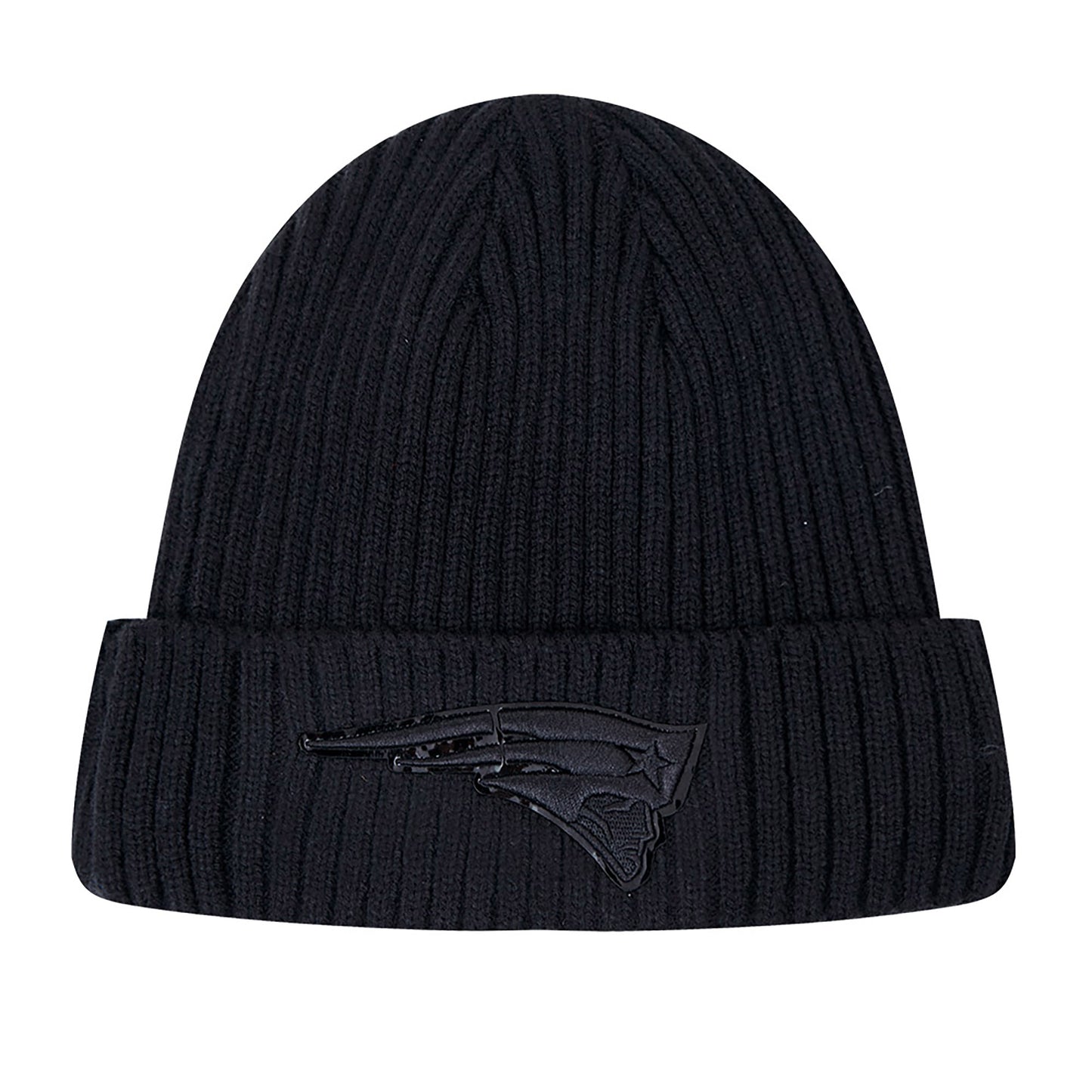 Men's Pro Standard New England Patriots Triple Black Cuffed Knit Hat