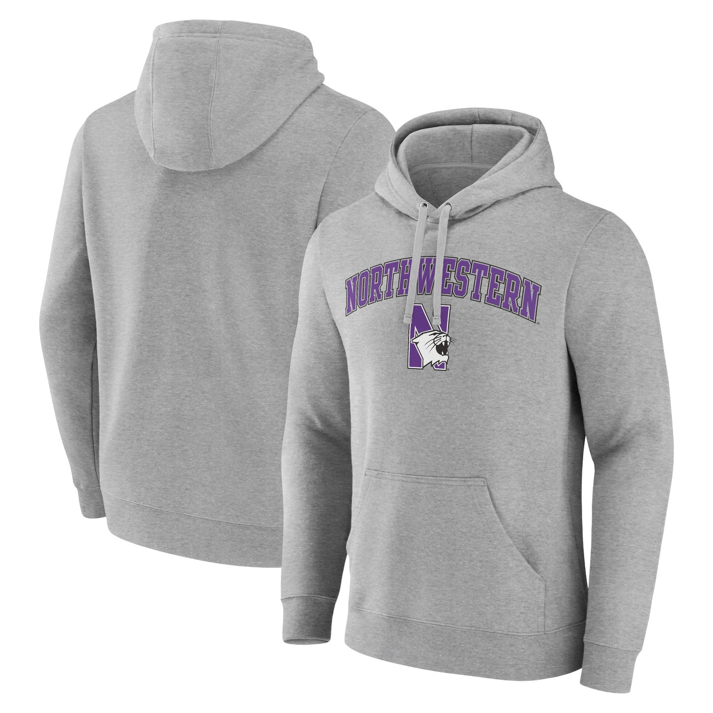 Men's Gray Northwestern Wildcats Campus Pullover Hoodie