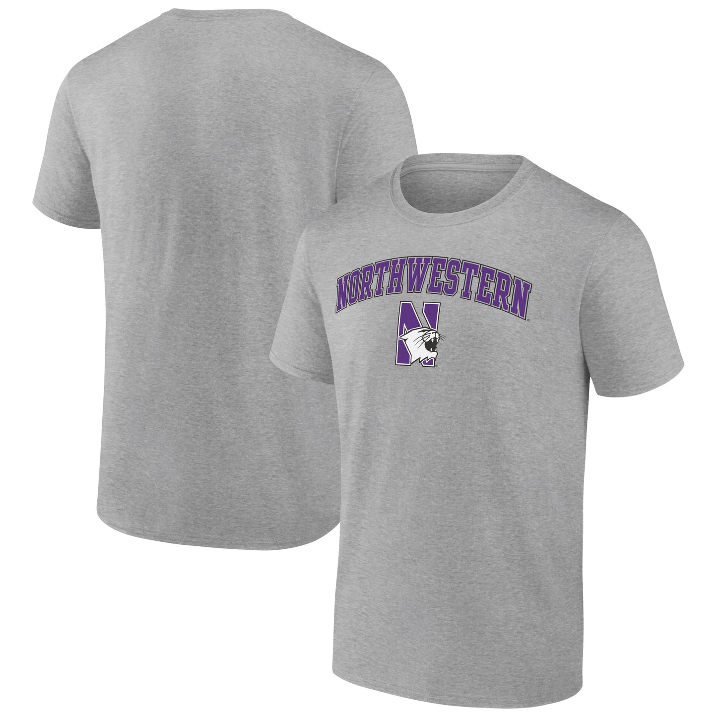 Men's Heather Gray Northwestern Wildcats Campus T-Shirt