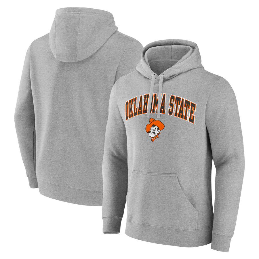 Men's Gray Oklahoma State Cowboys Campus Pullover Hoodie