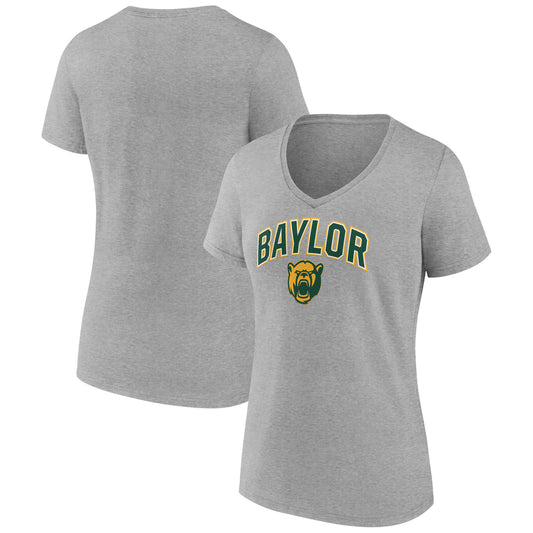 Women's Gray Baylor Bears Campus V-Neck T-Shirt