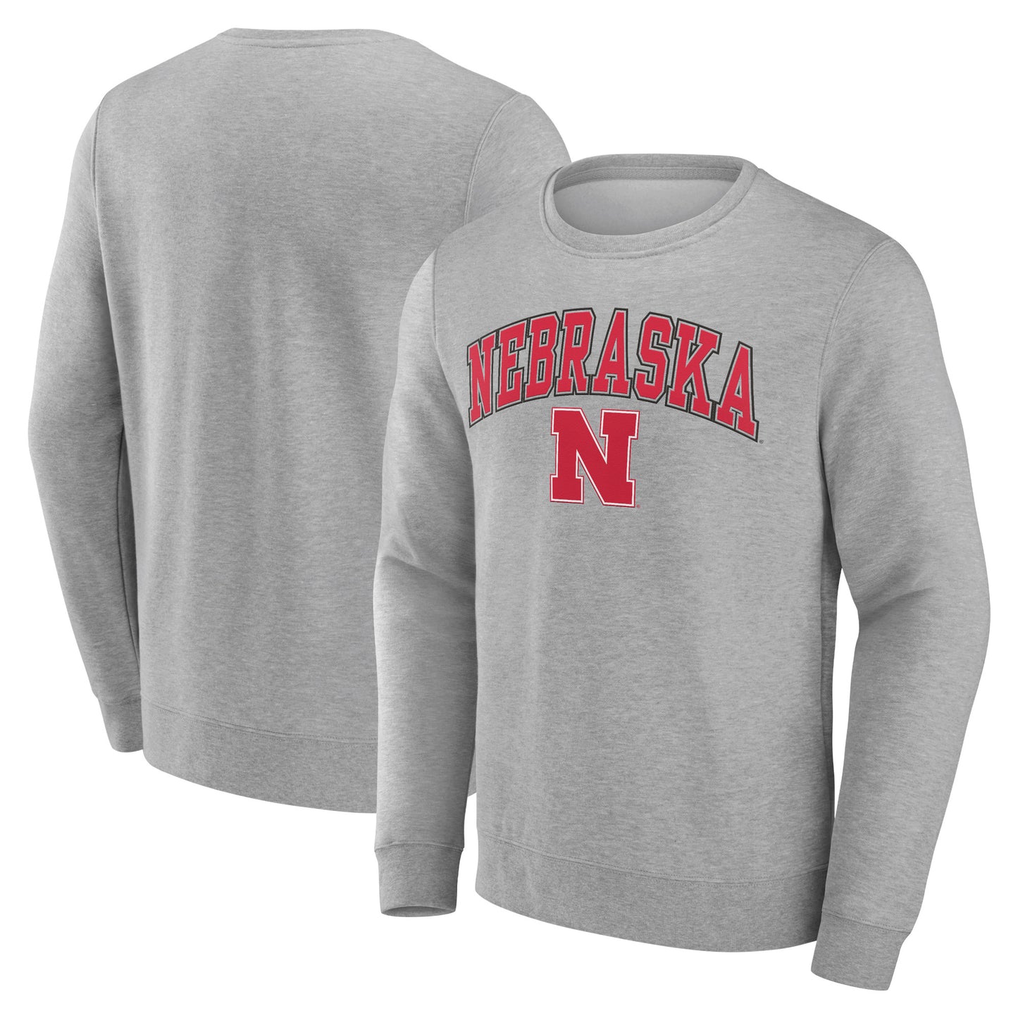 Men's Gray Nebraska Huskers Campus Sweatshirt