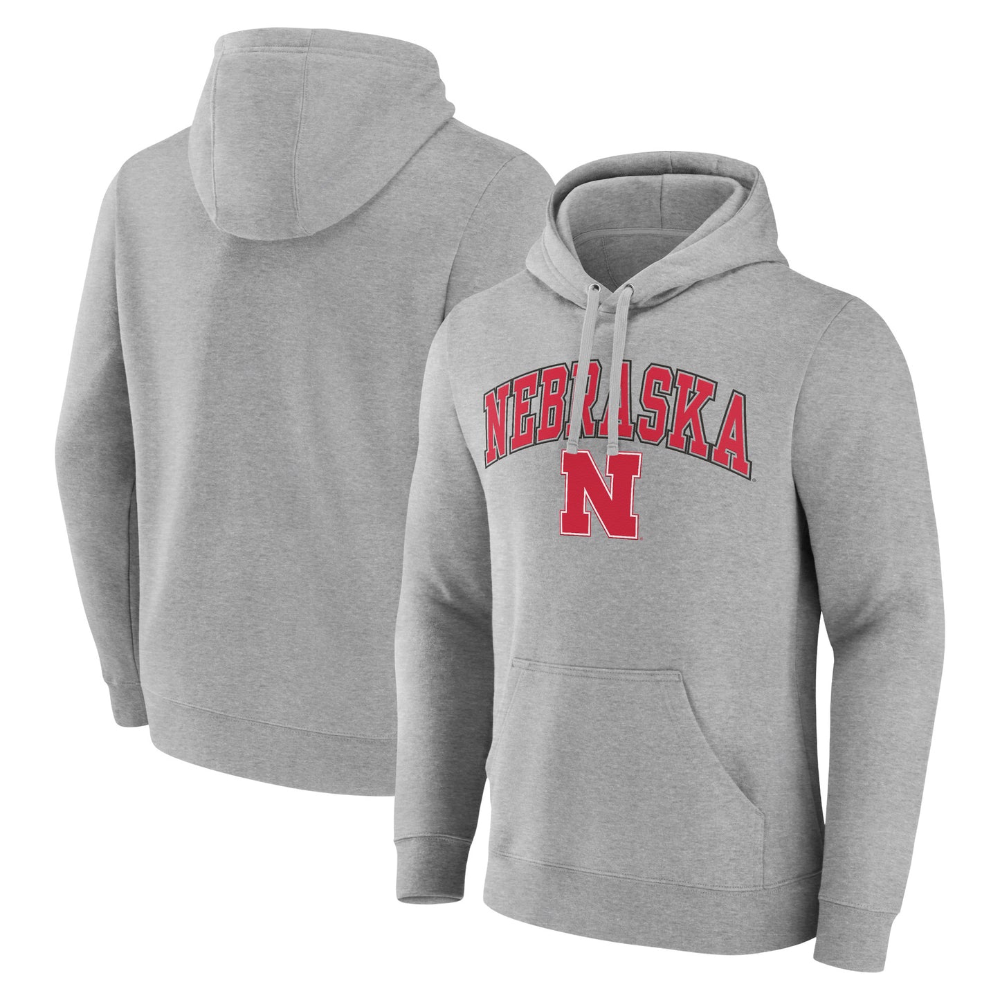 Men's Gray Nebraska Huskers Campus Pullover Hoodie