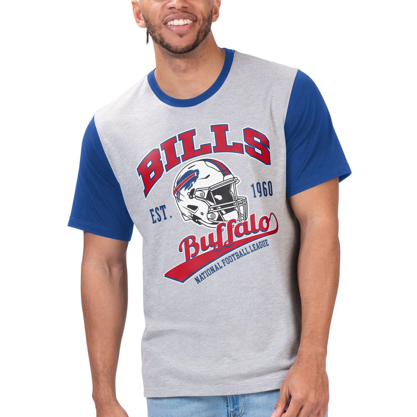 Men's G-III Sports by Carl Banks Heather Gray Buffalo Bills Black Label T-Shirt