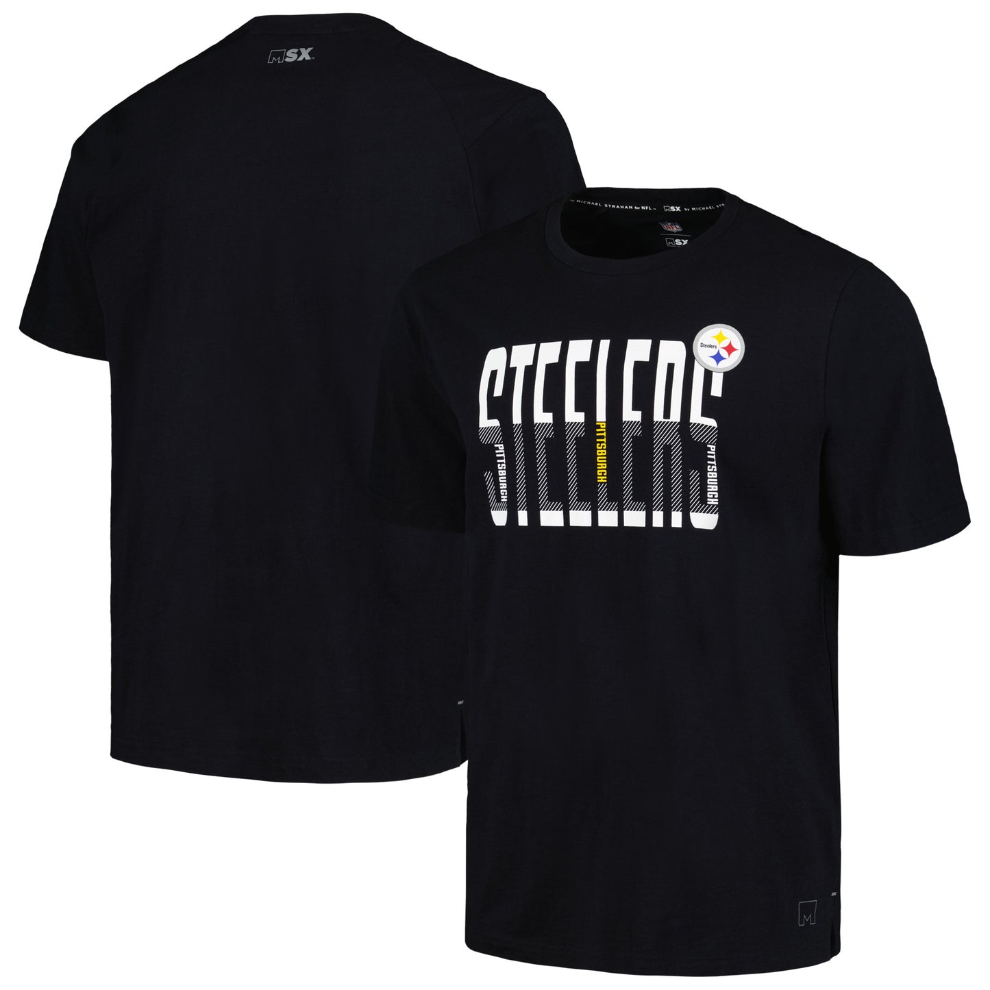 Men's MSX by Michael Strahan Black Pittsburgh Steelers Teamwork T-Shirt