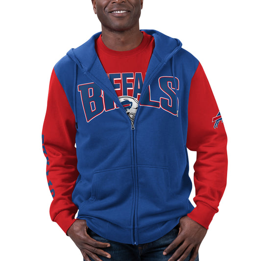 Men's G-III Sports by Carl Banks Royal/Red Buffalo Bills T-Shirt & Full-Zip Hoodie Combo Set