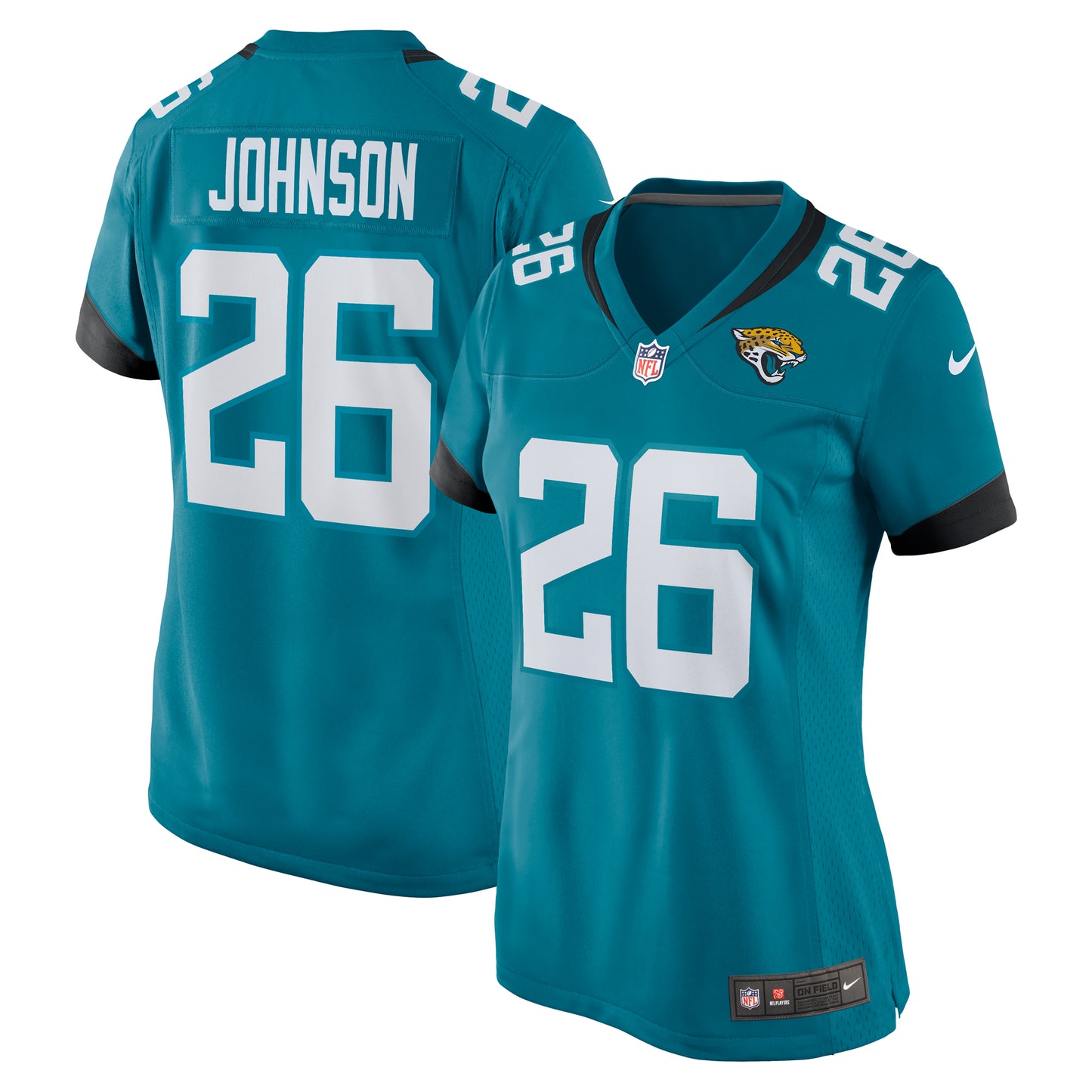 Men's Nike D'Ernest Johnson Teal Jacksonville Jaguars Game Jersey