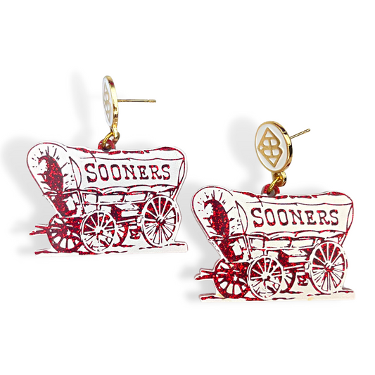 Brianna Cannon Oklahoma Sooners Large Mascot Earrings