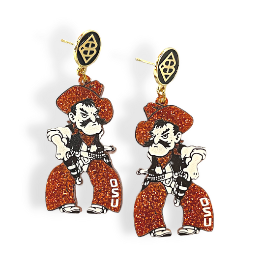 Brianna Cannon Oklahoma State Cowboys Large Mascot Earrings