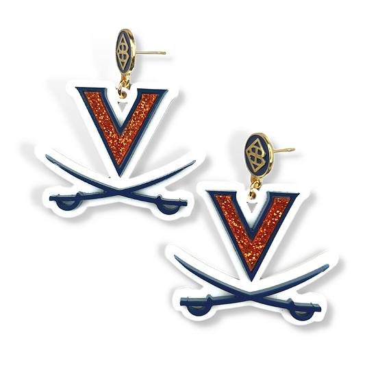 Brianna Cannon Virginia Cavaliers Large Logo Earrings