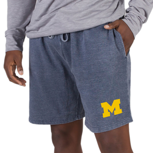 Men's Concepts Sport  Navy Michigan Wolverines Trackside Fleece Jam Shorts