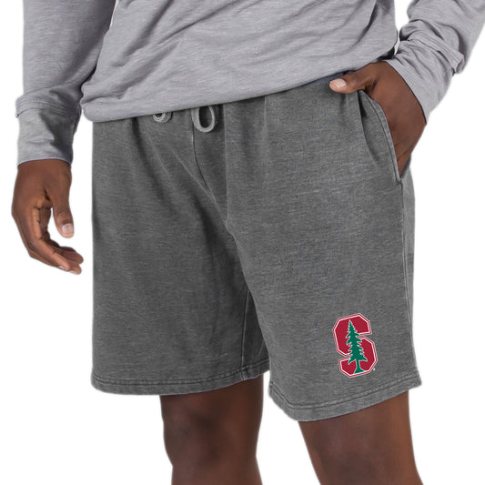 Men's Concepts Sport  Charcoal Stanford Cardinal Trackside Fleece Jam Shorts