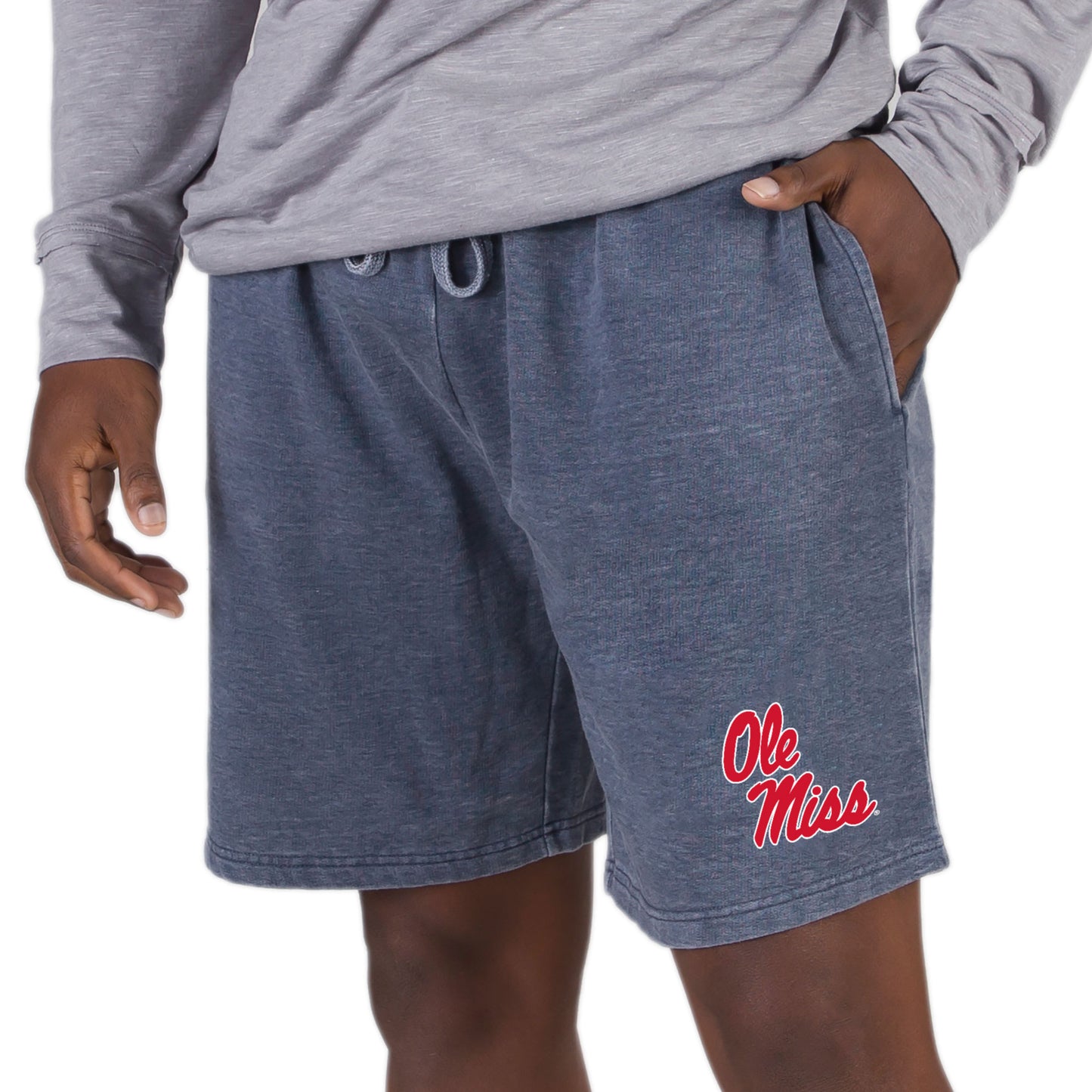 Men's Concepts Sport  Navy Ole Miss Rebels Trackside Fleece Jam Shorts