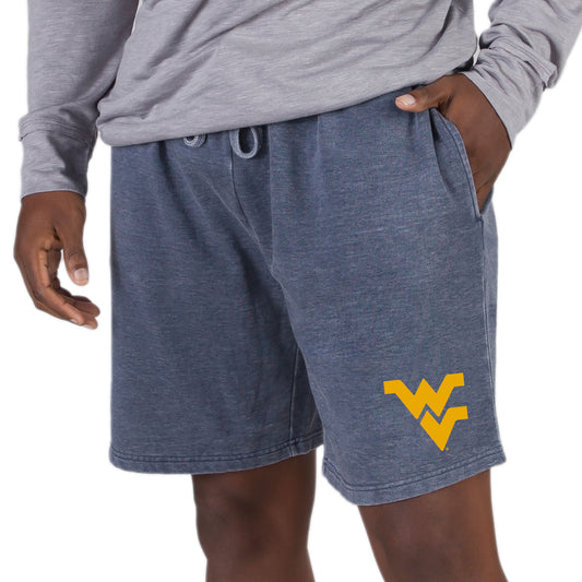 Men's Concepts Sport  Navy West Virginia Mountaineers Trackside Fleece Jam Shorts