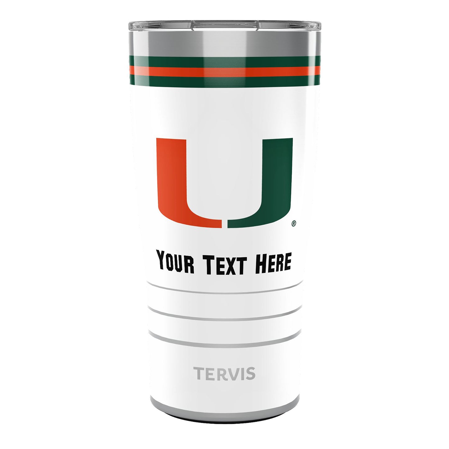 Tervis Miami Hurricanes 20oz. Personalized Arctic Stainless Steel Tumbler