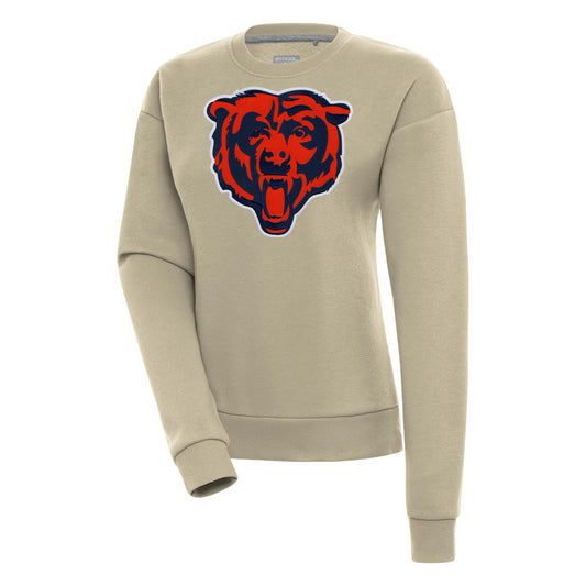 Women's Antigua  Khaki Chicago Bears Victory Pullover Sweatshirt