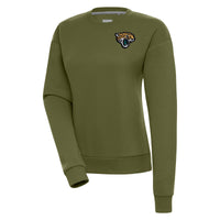Women's Antigua  Olive Jacksonville Jaguars Victory Pullover Sweatshirt