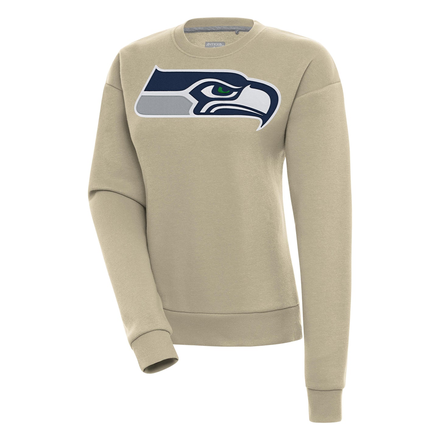 Women's Antigua  Khaki Seattle Seahawks Victory Pullover Sweatshirt