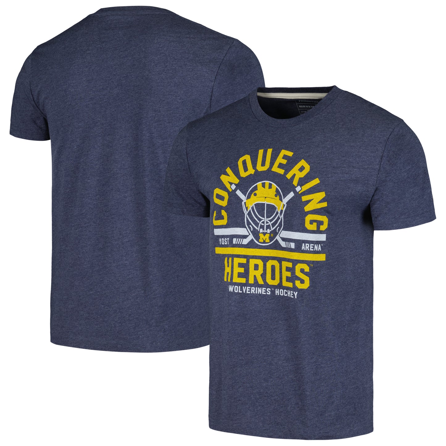 Men's Homefield Heather Navy Michigan Wolverines "Conquering Heroes" T-Shirt