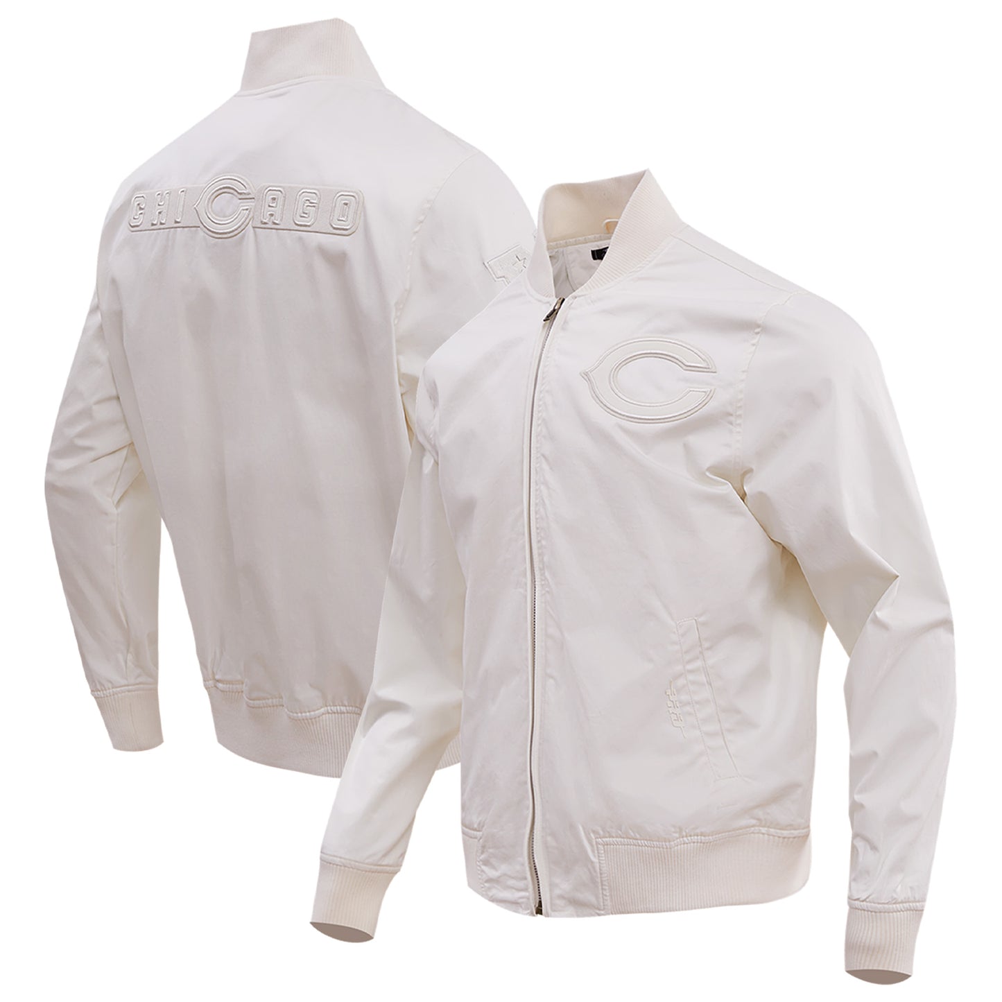 Men's Pro Standard Cream Chicago Bears Neutral Full-Zip Jacket