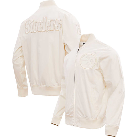 Men's Pro Standard Cream Pittsburgh Steelers Neutral Full-Zip Jacket