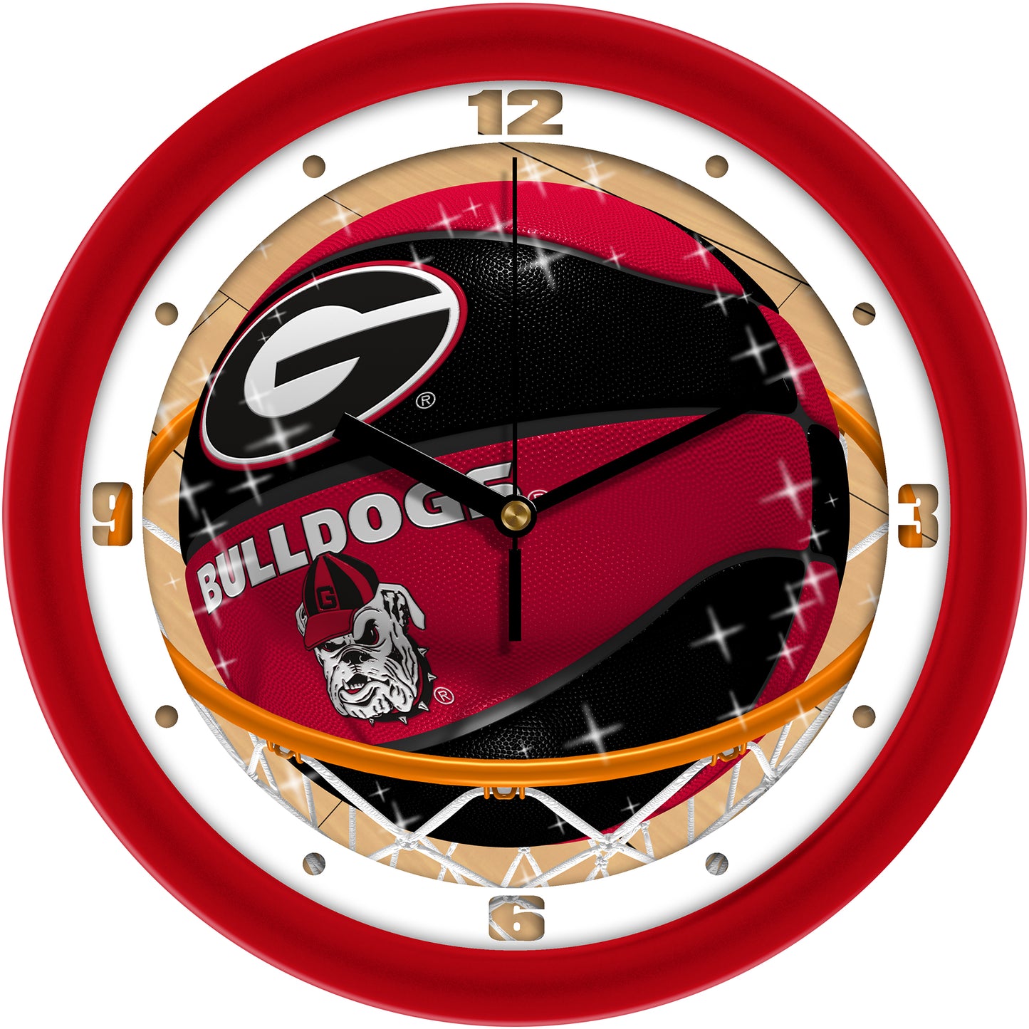Georgia Bulldogs 11.5" Suntime Slam Dunk Wall Clock