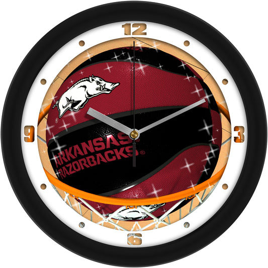 Arkansas Razorbacks 11.5" Suntime Slam Dunk Wall Clock