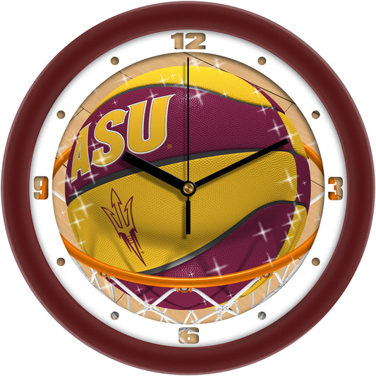 Arizona State Sun Devils 11.5" Suntime Slam Dunk Wall Clock