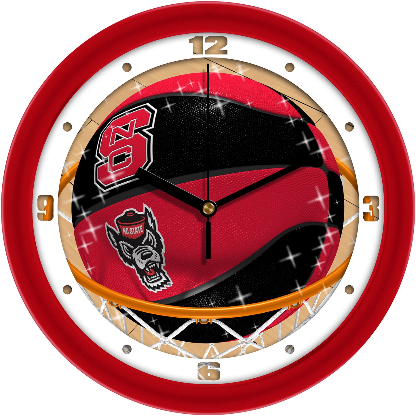 NC State Wolfpack 11.5" Suntime Slam Dunk Wall Clock