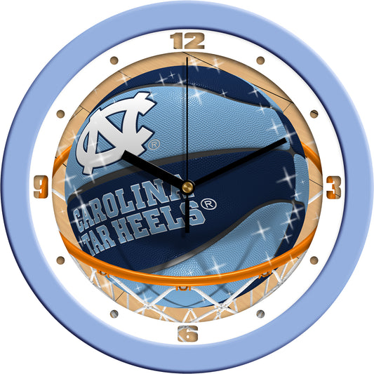 North Carolina Tar Heels 11.5" Suntime Slam Dunk Wall Clock