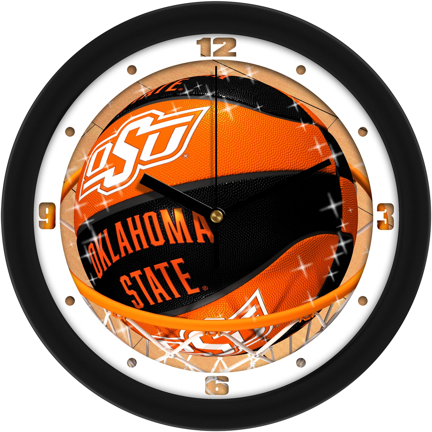 Oklahoma State Cowboys 11.5" Suntime Slam Dunk Wall Clock