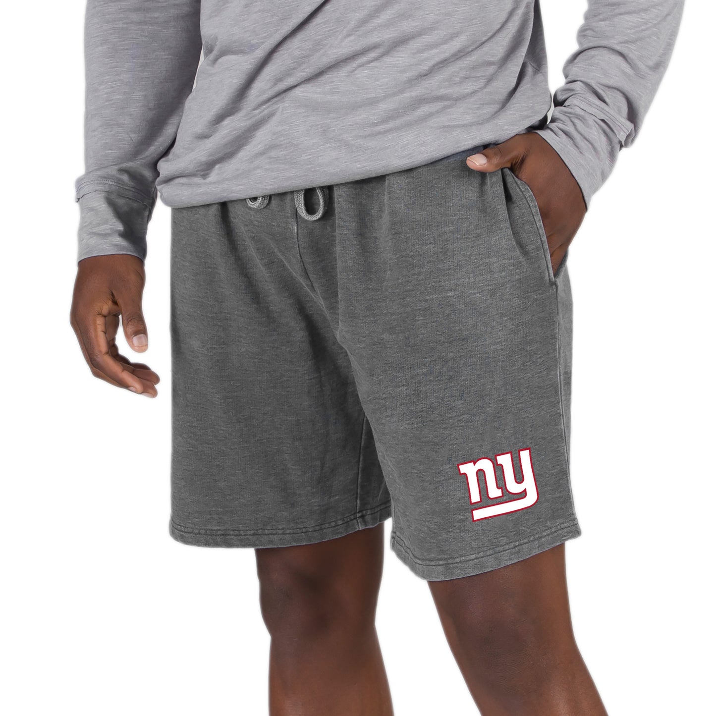 Men's Concepts Sport Charcoal New York Giants Trackside Fleece Jam Shorts
