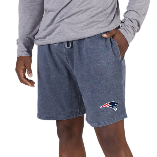 Men's Concepts Sport Navy New England Patriots Trackside Fleece Jam Shorts