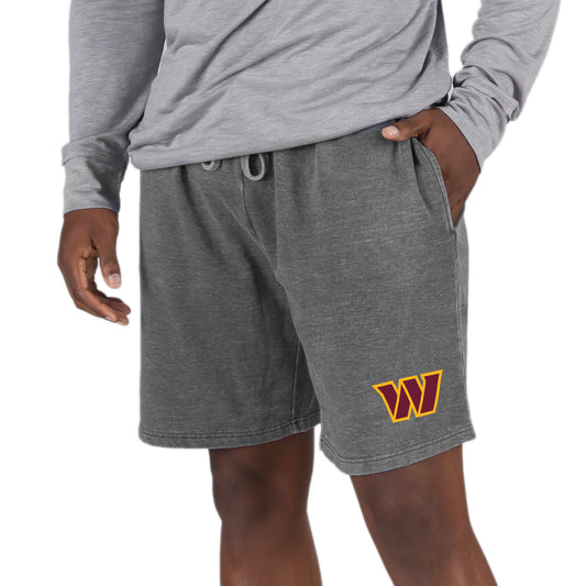 Men's Concepts Sport Charcoal Washington Commanders Trackside Fleece Jam Shorts