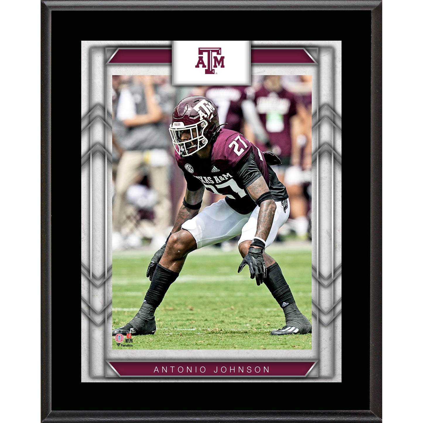 Antonio Johnson Texas A&M Aggies 10.5" x 13" Sublimated Player Plaque