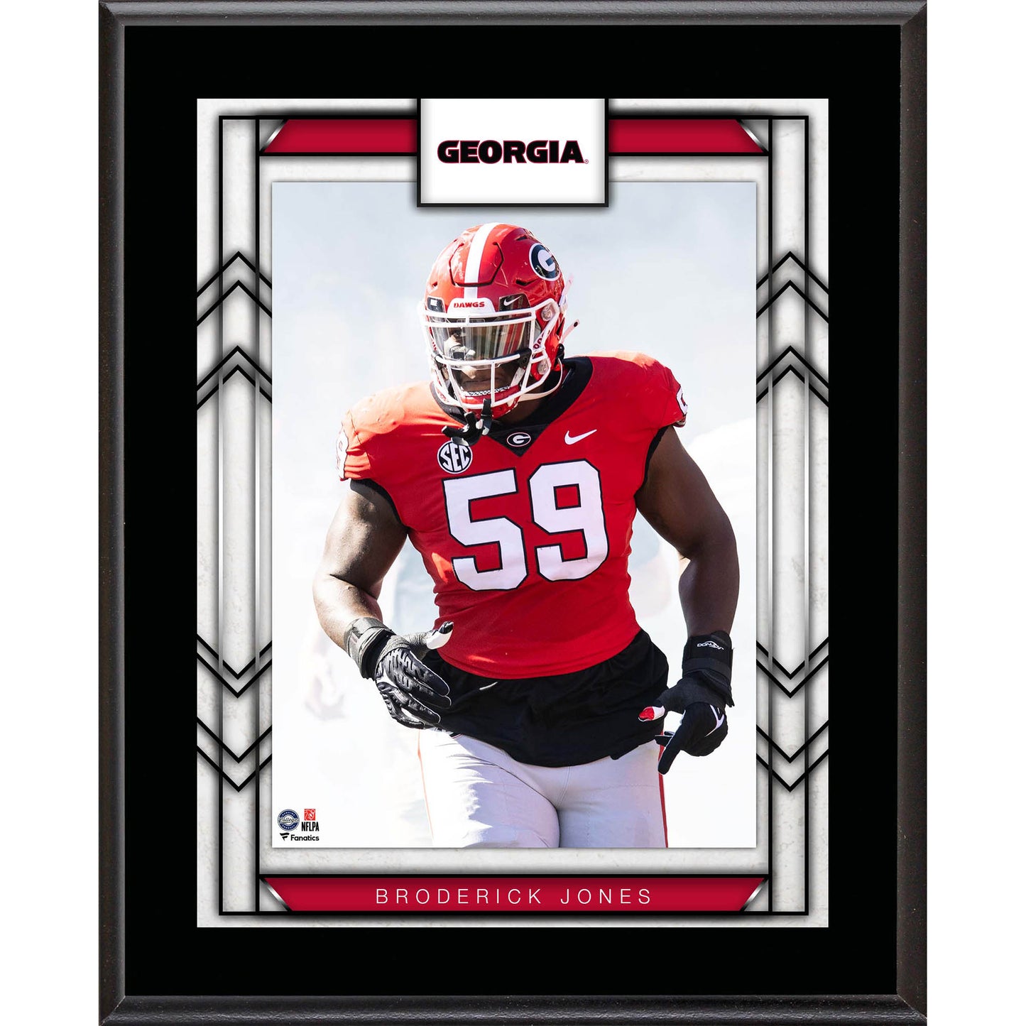 Broderick Jones Georgia Bulldogs 10.5" x 13" Sublimated Player Plaque