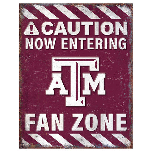 Texas A&M Aggies 13" x 20" Fan Zone Metal Sign