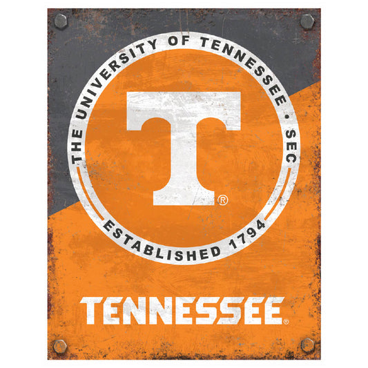 Tennessee Volunteers 13" x 20" Two-Tone Established Date Metal Sign