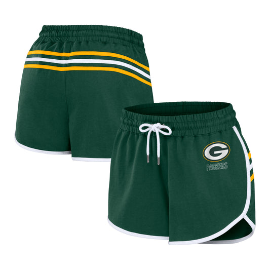 Women's WEAR by Erin Andrews Green Green Bay Packers Hem Shorts