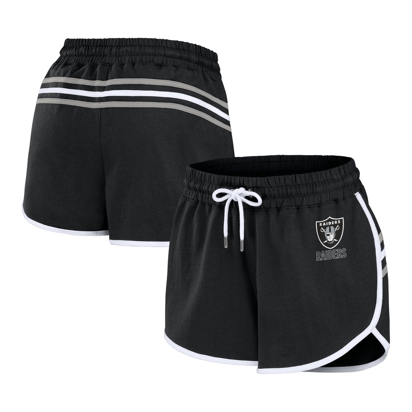 Women's WEAR by Erin Andrews Black Las Vegas Raiders Hem Shorts