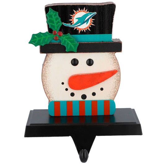 The Memory Company Miami Dolphins Snowman Stocking Holders