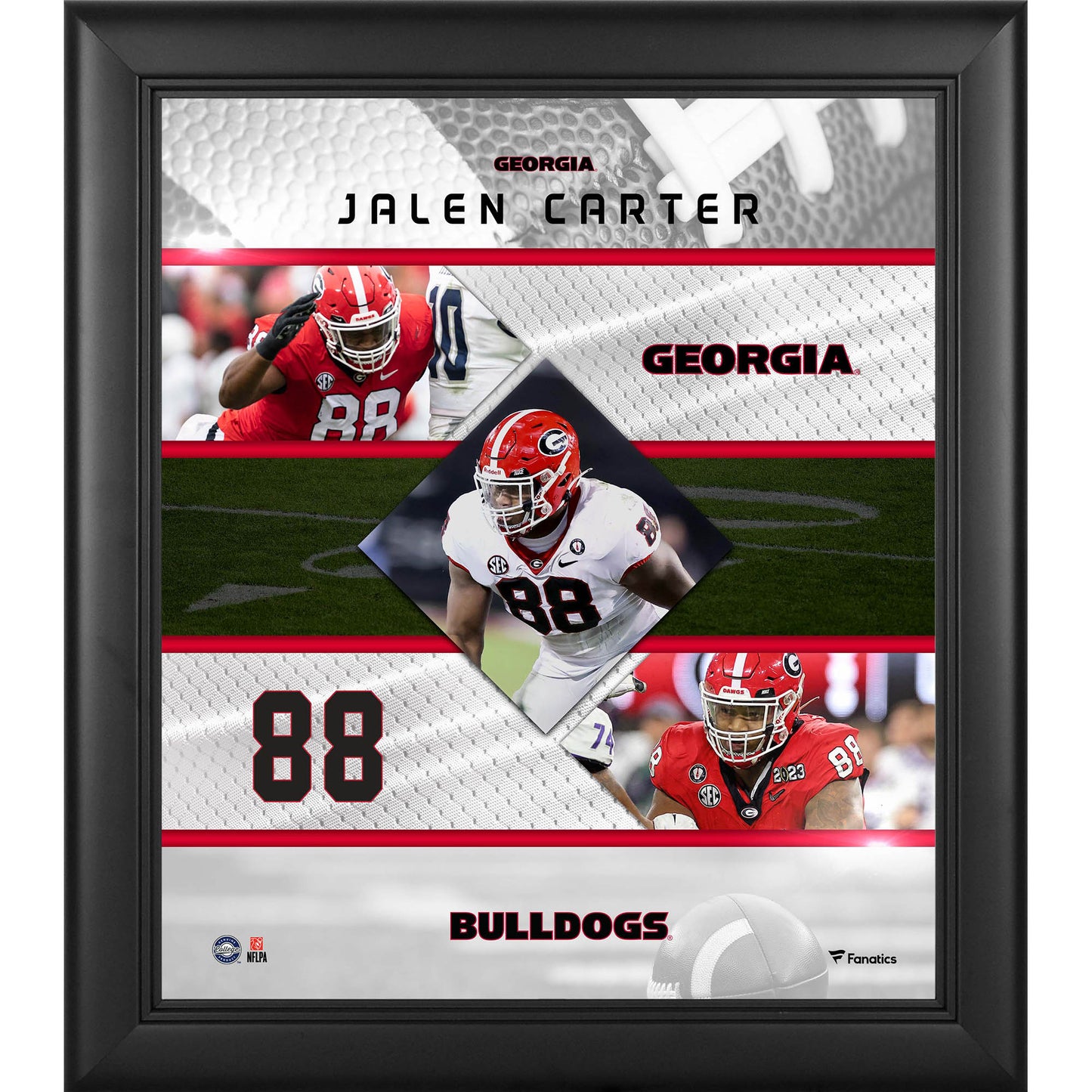 Jalen Carter Georgia Bulldogs Framed 15" x 17" Stitched Stars Collage