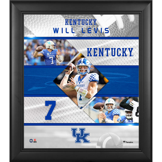 Will Levis Kentucky Wildcats Framed 15" x 17" Stitched Stars Collage