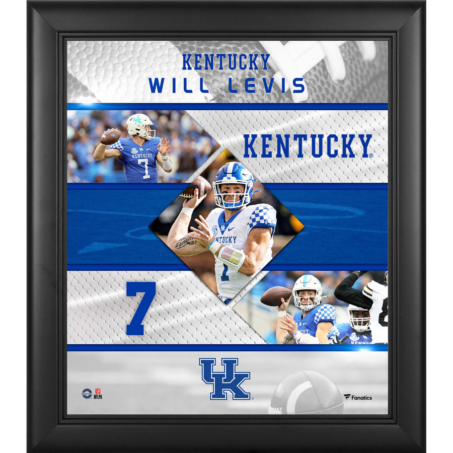Will Levis Kentucky Wildcats Framed 15" x 17" Stitched Stars Collage