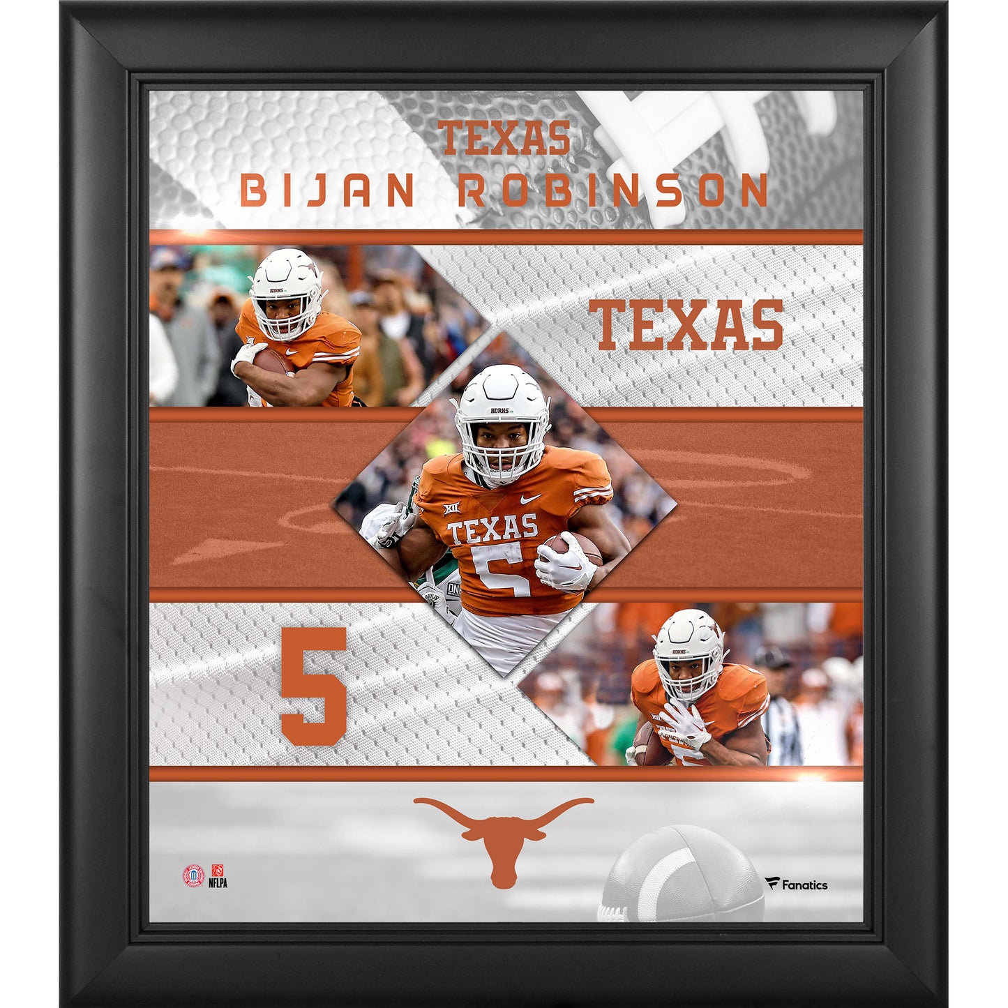 Bijan Robinson Texas Longhorns Framed 15" x 17" Stitched Stars Collage